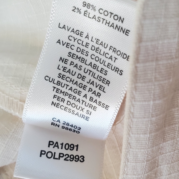 LILLA P Mini Skirt Button Down Cream Size 2 - Picture 7 of 7